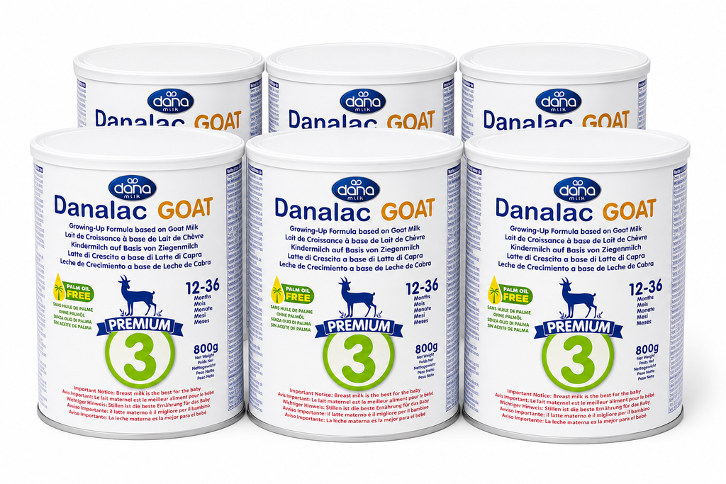 Danalac Goat Milk Growing Up Formula Stage 3 - 800g (Pack of 6)-0