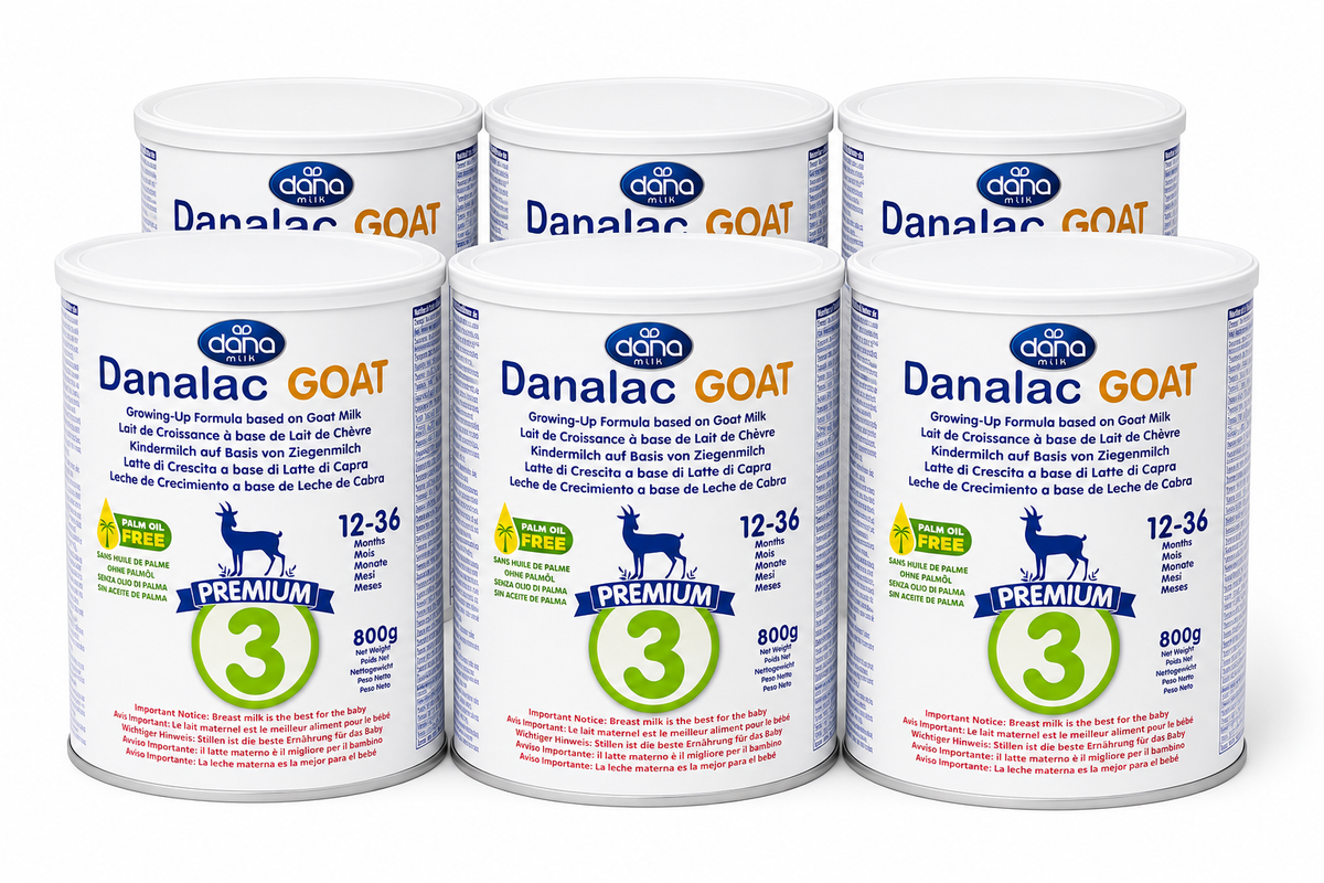 Danalac Goat Milk Growing Up Formula Stage 3 - 800g (Pack of 6)-0