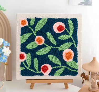 Poppy Punch Needle Kit with Embroidery Materials (One Set)